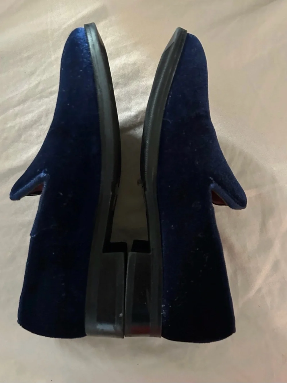Men's Navy Suede Slip-On Loafers
